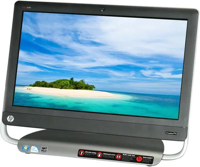 Alt view image 3 of 7 - HP All-in-One PC TouchSmart 520-1020 (QU167AA#ABA) Intel Pentium G620 4GB DDR3 500GB HDD 23" Touchscreen Windows 7 Home Premium 64-Bit