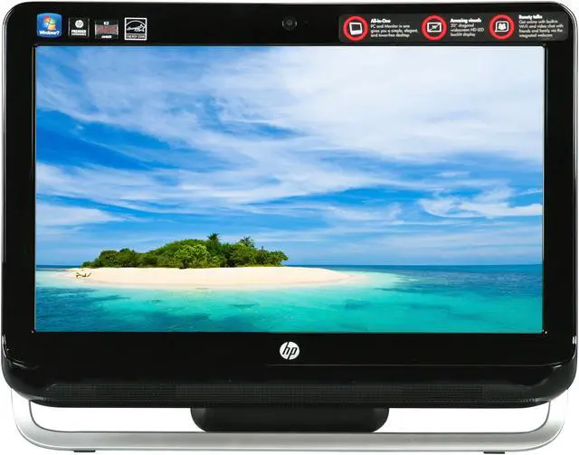 Alt view image 2 of 7 - HP All-in-One PC Omni 120-1125 (QW800AA#ABA) AMD E-450 4GB DDR3 500GB HDD AMD Radeon HD 6320 Windows 7 Home Premium 64-Bit