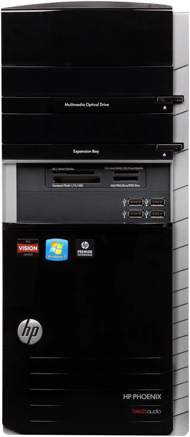 Alt view image 2 of 10 - HP Desktop PC Pavilion HPE Phoenix HPE h9-1130 (QW789AA#ABA) AMD FX-Series FX-8120 8GB DDR3 2TB HDD AMD Radeon HD 7670 1GB GDDR5 Windows 7 Home Premium 64-Bit