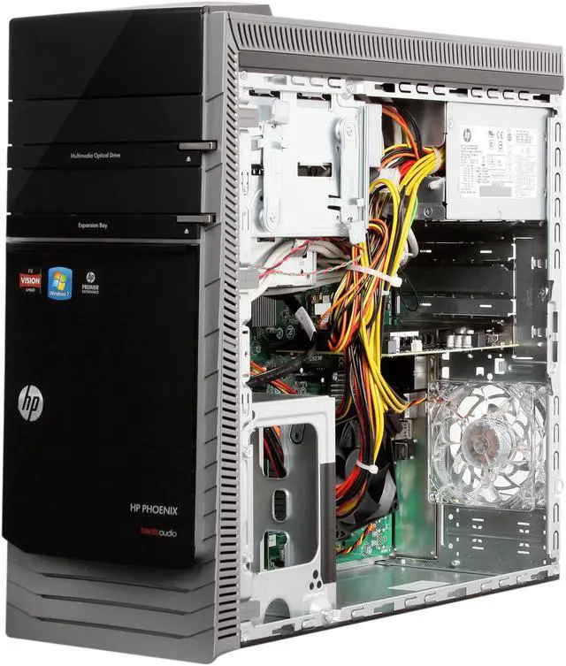 Alt view image 7 of 10 - HP Desktop PC Pavilion HPE Phoenix HPE h9-1130 (QW789AA#ABA) AMD FX-Series FX-8120 8GB DDR3 2TB HDD AMD Radeon HD 7670 1GB GDDR5 Windows 7 Home Premium 64-Bit