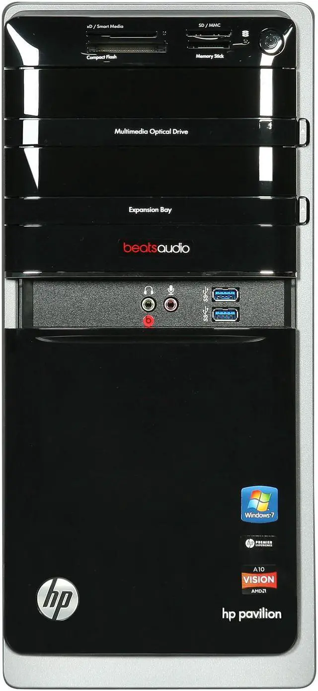Alt view image 2 of 9 - HP Desktop PC Pavilion p7-1240 (H2L70AA#ABA) AMD A10-5700 10GB DDR3 1TB HDD AMD Radeon HD 7660D Windows 7 Home Premium 64-Bit