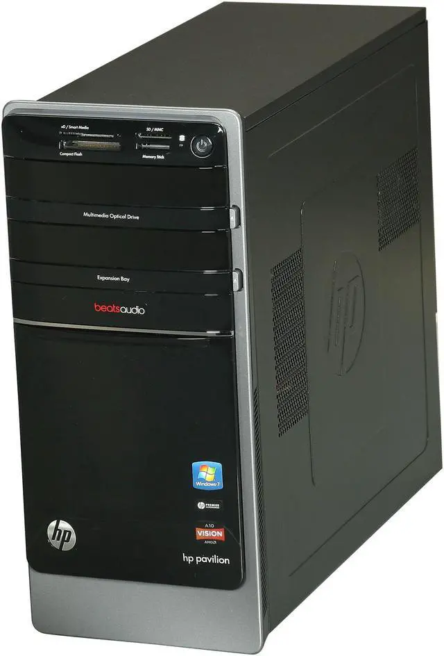 Alt view image 3 of 9 - HP Desktop PC Pavilion p7-1240 (H2L70AA#ABA) AMD A10-5700 10GB DDR3 1TB HDD AMD Radeon HD 7660D Windows 7 Home Premium 64-Bit