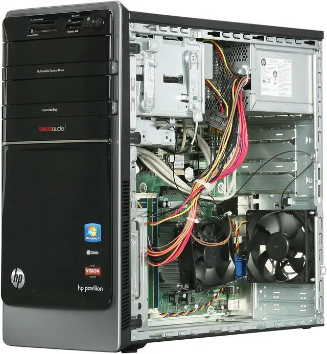 Alt view image 7 of 9 - HP Desktop PC Pavilion p7-1240 (H2L70AA#ABA) AMD A10-5700 10GB DDR3 1TB HDD AMD Radeon HD 7660D Windows 7 Home Premium 64-Bit