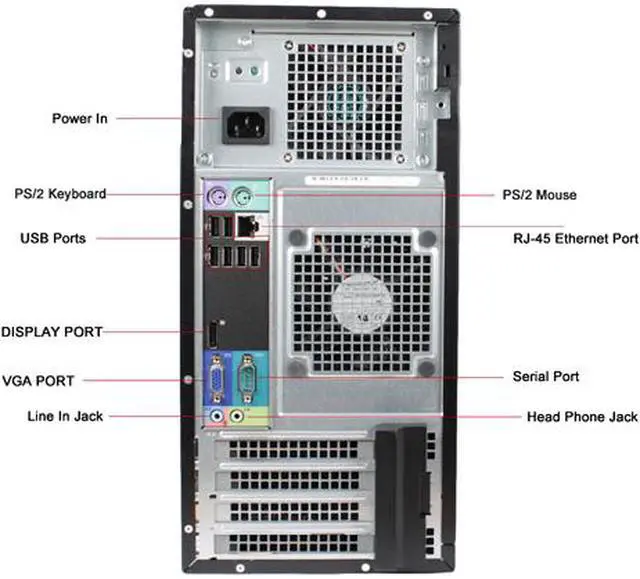 Alt view image 4 of 4 - DELL Desktop Computer OptiPlex 990 Intel Core i7-2600 4GB DDR3 250GB HDD Intel HD Graphics 2000 Windows 7 Professional 64-bit