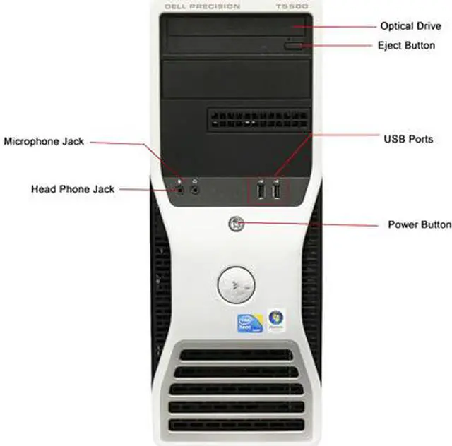 Alt view image 3 of 4 - DELL Desktop Computer T5500 Intel Xeon E5520 8GB DDR3 1TB HDD NVIDIA NVS 290 Windows 7 Professional 64-bit
