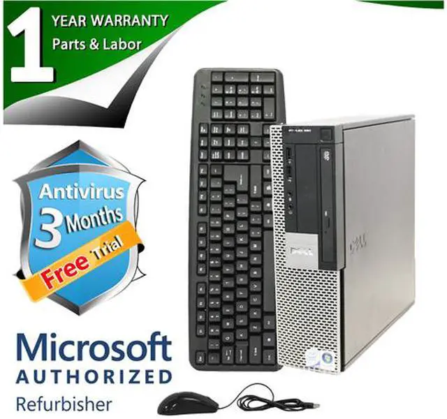 Main image of DELL Desktop Computer OptiPlex 960 Intel Core 2 Duo E8400 4GB DDR2 320GB HDD Windows 7 Professional 64-bit