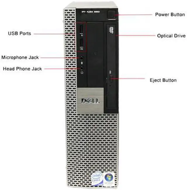 Alt view image 3 of 4 - DELL Desktop Computer OptiPlex 960 Intel Core 2 Duo E8400 4GB DDR2 320GB HDD Windows 7 Professional 64-bit