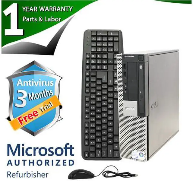 Main image of DELL Desktop Computer OptiPlex 960 Intel Core 2 Duo E8400 4GB DDR2 1TB HDD Windows 7 Professional 64-bit