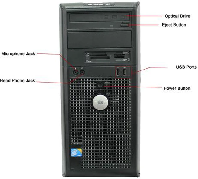 Alt view image 3 of 4 - DELL Desktop Computer 780 Intel Core 2 Quad Q8200 8GB DDR3 1TB HDD Intel GMA 4500 Windows 7 Professional 64-bit