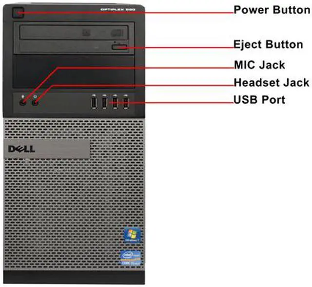 Alt view image 3 of 4 - DELL Desktop PC 990 Intel Core i5-2400 4GB DDR3 250GB HDD Intel HD Graphics 2000 Windows 7 Professional 64-bit