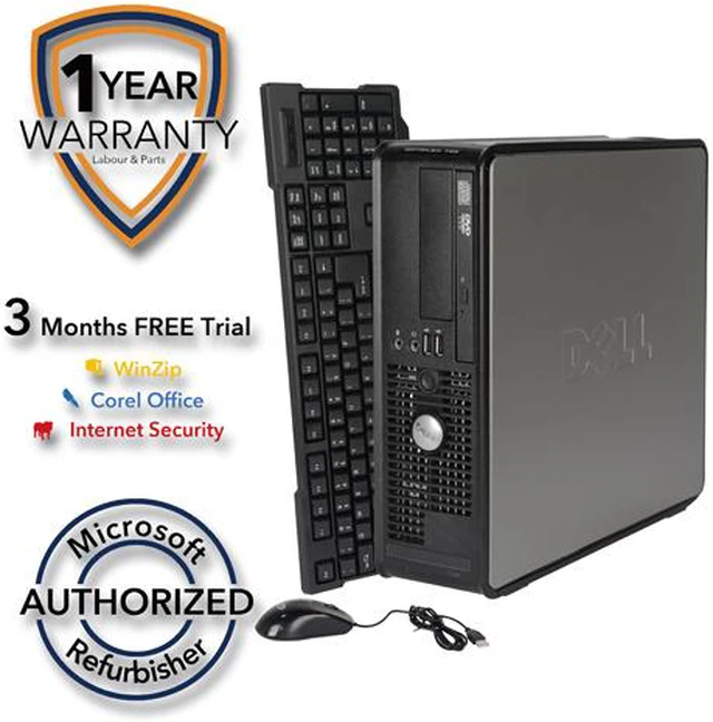 Main image of DELL Desktop Computer 755 Intel Core 2 Duo E7600 4GB DDR2 160GB HDD Windows 7 Professional 64-bit