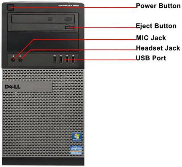 Alt view image 3 of 4 - DELL Desktop PC 990 Intel Core i5-2400 8GB DDR3 320GB HDD Intel HD Graphics 2000 Windows 7 Professional 64-bit