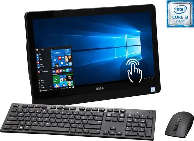 Main image of DELL All-in-One Computer Inspiron i3059-3156BLK Intel Core i3-6100U 4 GB DDR3L 1TB HDD 19.5" Touchscreen Windows 10 Home 64-Bit