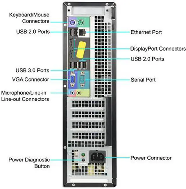 Alt view image 3 of 3 - DELL Desktop Computer 9010 Intel Core i5-3470 8 GB 1TB HDD Intel HD Graphics 2500 Windows 10 Pro 64-Bit