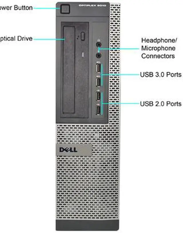 Alt view image 2 of 3 - DELL Desktop Computer 9010 Intel Core i5-3470 8 GB 1TB HDD Intel HD Graphics 2500 Windows 10 Pro 64-Bit