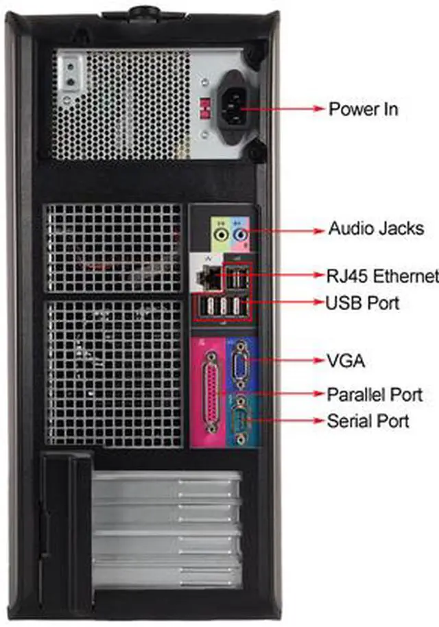 Alt view image 4 of 4 - DELL Desktop Computer OptiPlex GX745 Intel Core 2 Duo E6300 4GB DDR2 160GB HDD Intel HD Graphics Windows 10 Pro Multi-Language, English / Spanish