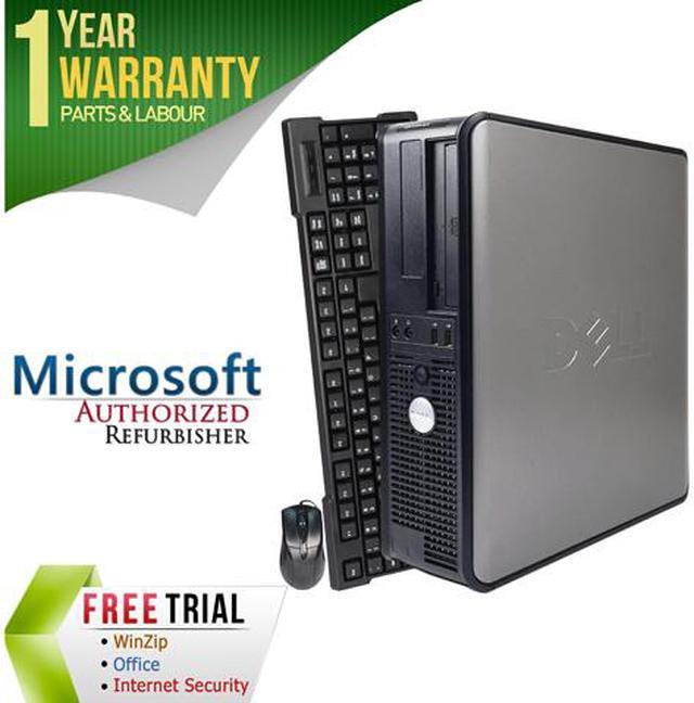 Main image of DELL Desktop Computer OptiPlex GX755 Intel Core 2 Duo E6550 2GB DDR2 80GB HDD Intel HD Graphics Windows 10 Home