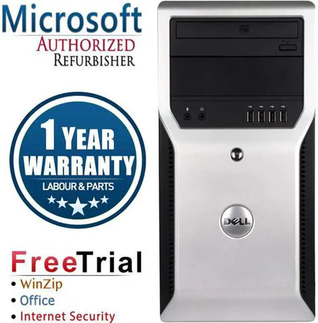 Main image of DELL Desktop Computer Precision T1500 Intel Core i7-860 8GB DDR3 1TB HDD 120GB SSD NVIDIA NVS 310 Windows 10 Pro Multi-language, English / French