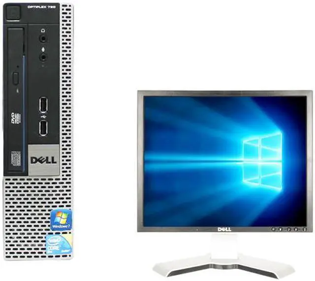 Alt view image 2 of 4 - DELL Desktop Computer OptiPlex GX780-USFF + 19" LCD (Brand May Vary) Intel Core 2 Duo E8400 4GB DDR3 250GB HDD Intel GMA 4500 Windows 10 Pro Multi-Language, English / Spanish