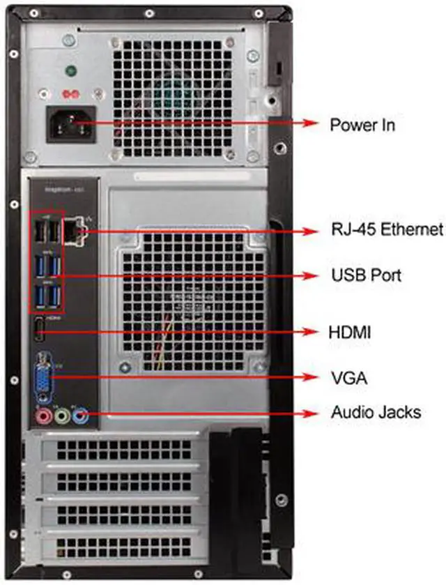 Alt view image 4 of 4 - DELL Desktop Computer Inspiron 660-Tower Intel Core i5-3330 8GB DDR3 1TB HDD Intel HD Graphics 2500 Windows 10 Pro Multi-language, English / French