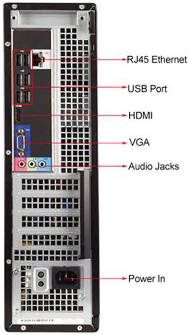 Alt view image 4 of 4 - DELL Desktop Computer OptiPlex 390 Intel Core i3-2100 8GB DDR3 1TB HDD Intel HD Graphics 2000 Windows 7 Professional 64-bit