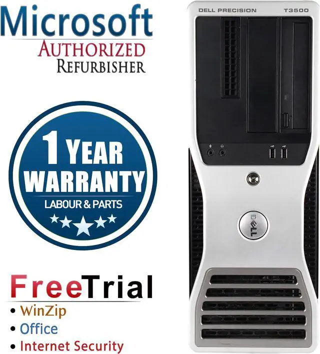 Main image of DELL Desktop Computer Precision T5500 Dual Xeon E5520 (2.26 GHz) 8 GB DDR3 320 GB HDD NVIDIA NVS 290 Windows 10 Pro