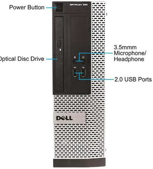 Alt view image 2 of 3 - DELL Desktop Computer 390 Intel Core i5-2400 4 GB 250GB HDD Intel HD Graphics 2000 Windows 10 Pro 64-bit