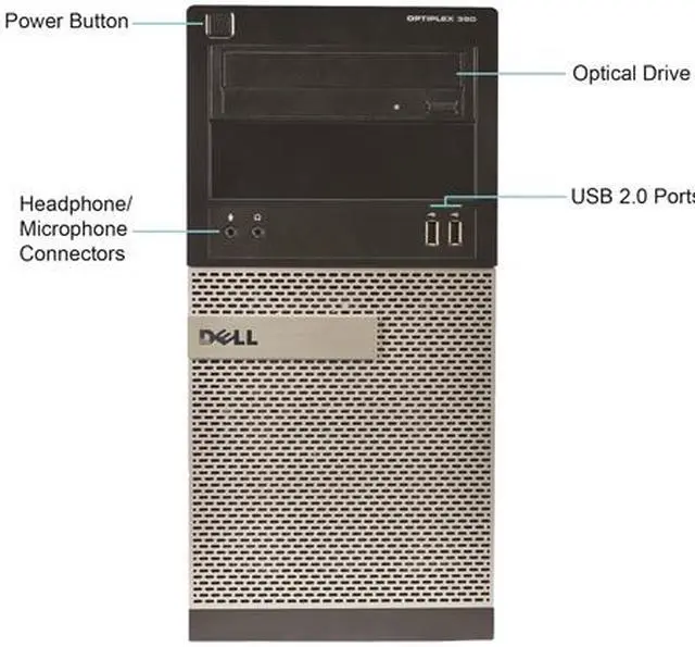 Alt view image 2 of 3 - DELL 390 Desktop Computer Intel Core i5 2nd Gen 2400 (3.10 GHz) 8 GB 500 GB HDD Windows 10 Home 64-Bit A Grade