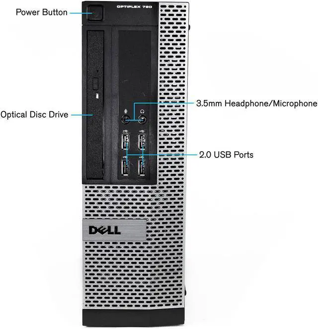 Alt view image 2 of 3 - DELL Desktop Computer OptiPlex 790 Intel Core i3-2120 8 GB 250GB HDD Windows 10 Pro