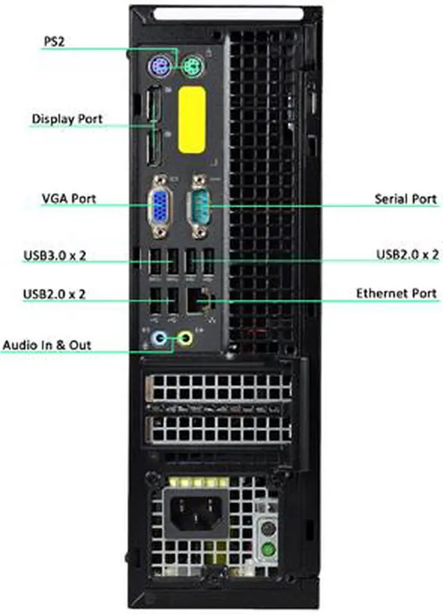 Alt view image 3 of 3 - DELL 9020-SFF Desktop Computer Intel Core i7 4th Gen 4770 (3.40 GHz) 16 GB 500 GB HDD Intel HD Graphics Windows 10 Pro 64-Bit