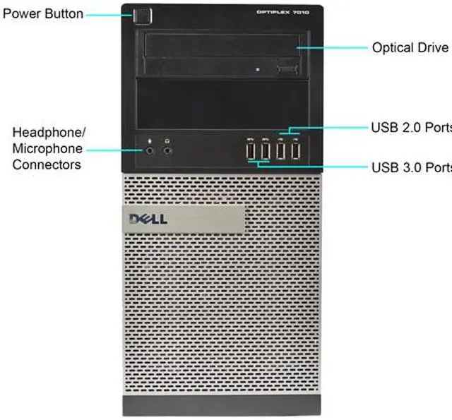 Alt view image 2 of 3 - DELL Desktop PC 7010-T Intel Core i7-2600 8 GB 2TB HDD Intel HD Graphics Windows 10 Pro