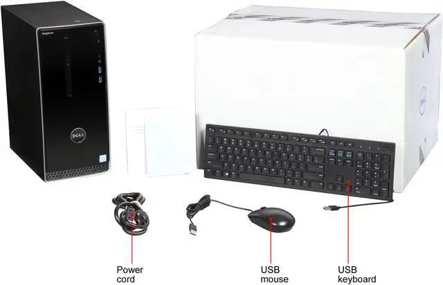 Alt view image 10 of 9 - DELL Desktop Computer Inspiron 3668 i3668-5168BLK Intel Core i5-7400 8GB DDR4 1TB HDD Intel HD Graphics 630 Windows 10 Home 64-Bit