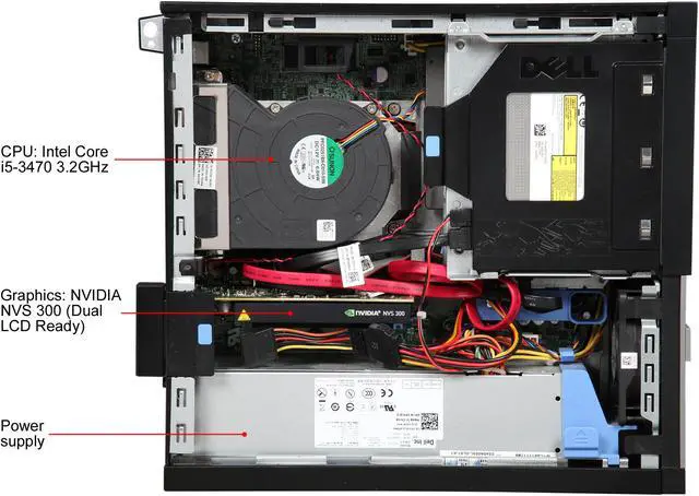 Alt view image 7 of 8 - DELL Grade A Desktop PC OptiPlex 7010 Intel Core i5 3rd Gen 3470 (3.20 GHz) 8 GB DDR3 2 TB HDD 100 GB SSD NVIDIA NVS 300 (Dual LCD Ready) Windows 10 Pro 64-Bit Microsoft Authorized Refurbished (MAR)