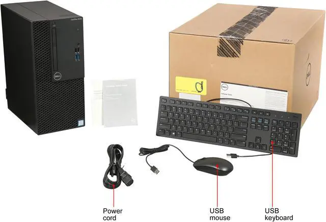 Alt view image 9 of 9 - DELL Desktop Computer OptiPlex 3050 Intel Core i3-7100 4GB DDR4 500GB HDD Intel HD Graphics 630 Windows 10 Pro 64-Bit