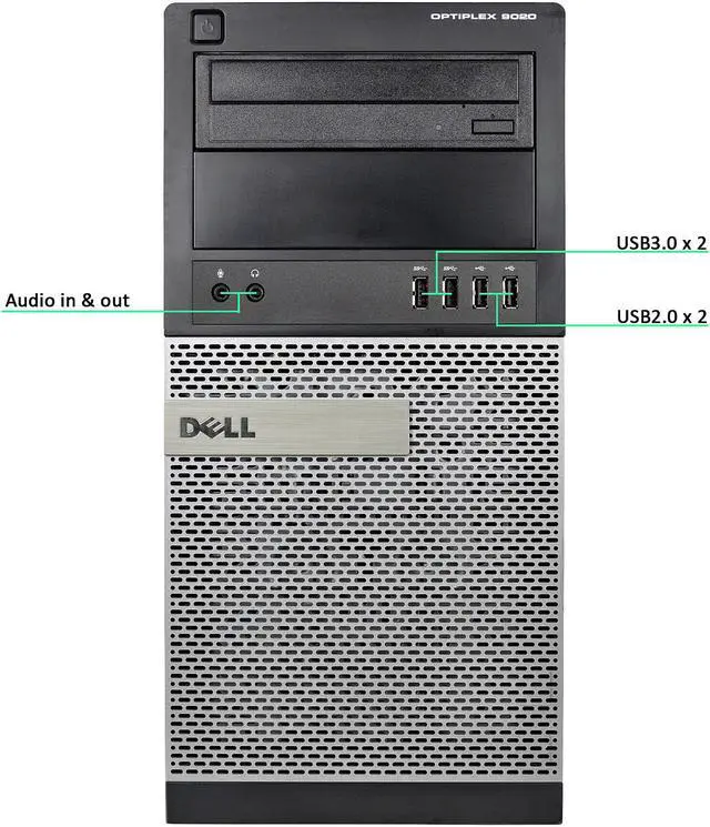 Alt view image 2 of 3 - DELL Desktop Computer 9020-T Intel Core i7-4770 16 GB 2TB HDD Intel HD Graphics 4600 Windows 10 Pro
