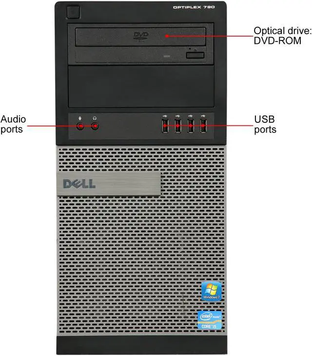 Alt view image 2 of 9 - DELL Grade A Desktop Computer 790 Intel Core i5-2400 8GB DDR3 500GB HDD Windows 7 Professional 64-Bit