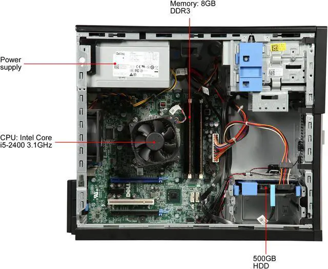 Alt view image 6 of 9 - DELL Grade A Desktop Computer 790 Intel Core i5-2400 8GB DDR3 500GB HDD Windows 7 Professional 64-Bit
