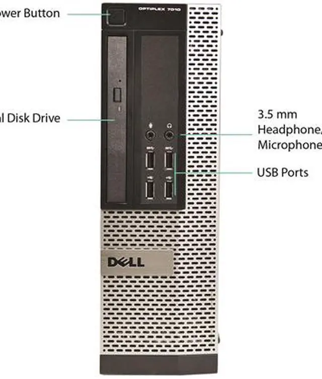 Alt view image 2 of 3 - DELL Desktop Computer 7010 Intel Core i5-3470 16 GB 500GB HDD Intel HD Graphics 2500 Windows 10 Pro 64-bit