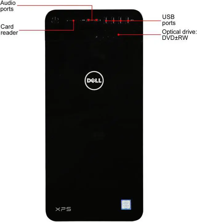 Alt view image 2 of 9 - DELL Desktop Computer XPS 8920 XPS8920-7838BLK Intel Core i7-7700 16GB DDR4 1TB HDD Intel HD Graphics 630 Windows 10 Home 64-Bit