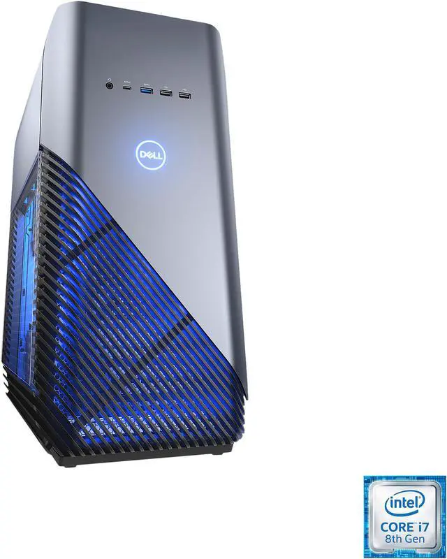Alt view image 2 of 7 - DELL Gaming Desktop i5680-7813BLU Intel Core i7-8700 16GB DDR4 2TB HDD 128 GB M.2 SATA SSD GeForce GTX 1060 Windows 10 Home 64-Bit
