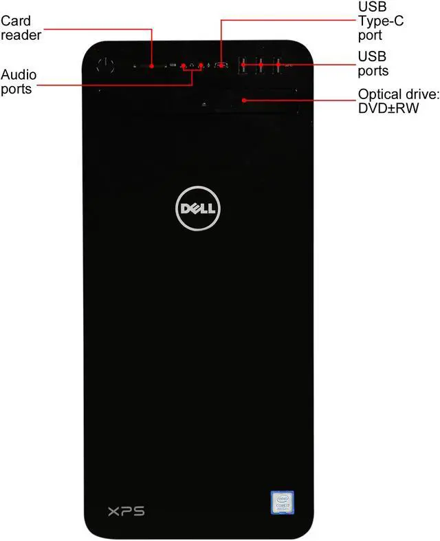 Alt view image 2 of 9 - DELL Desktop Computer XPS 8930 XPS8930-7194BLK Intel Core i7-8700 8GB DDR4 1TB HDD NVIDIA GeForce GT 1030 Windows 10 Home 64-bit