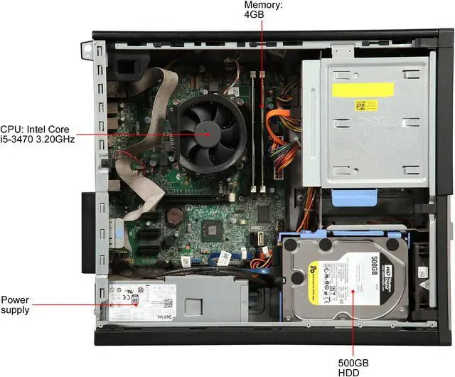 Alt view image 7 of 9 - DELL Grade A Desktop Computer 3010 Intel Core i5-3470 4GB DDR3 500GB HDD Windows 7 Professional 64-Bit