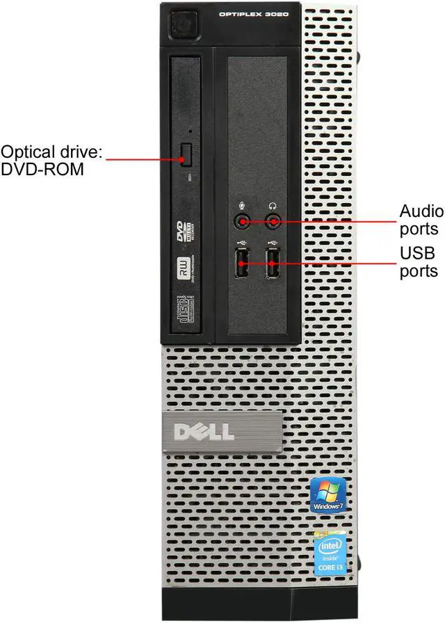 Alt view image 2 of 9 - DELL Grade A Desktop Computer 3020 Intel Core i3 4th Gen 4130 (3.40 GHz) 4 GB DDR3 500 GB HDD Windows 7 Professional 64-Bit USB Wi-Fi