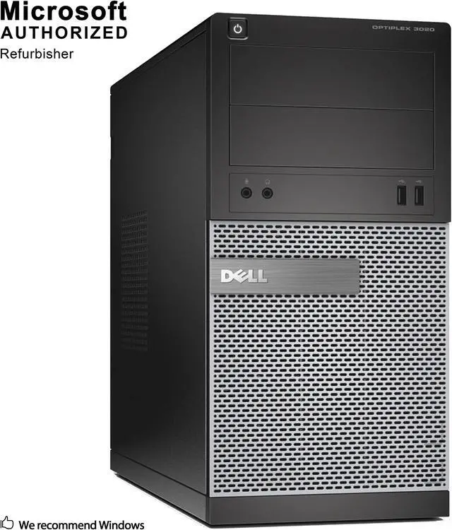 Main image of Refurbished Dell OptiPlex 3020 Tower Intel Core i3 4130 3.40 GHz / 8 GB DDR3 / 500GB HDD / DVD / WIFI / HDMI Cable / Bluetooth 4.0 / VGA / DP / Windows 10 Professional 64 Bits / 1 Year Warranty