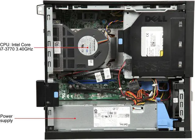 Alt view image 7 of 9 - DELL Grade A Desktop Computer 7010 Intel Core i7 3rd Gen 3770 (3.40 GHz) 16 GB DDR3 480 GB SSD, WIFI, Bluetooth, DVD, Windows 10 Pro 64-bit, with Keyboard & Mouse
