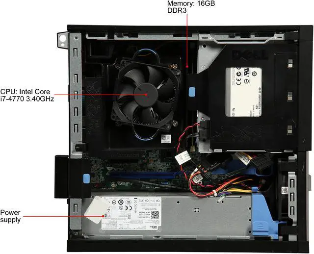 Alt view image 7 of 9 - DELL Grade A Desktop Computer OptiPlex 9020 Intel Core i7-4770 16GB DDR3 512GB SSD Intel HD Graphics 4600 Windows 10 Pro