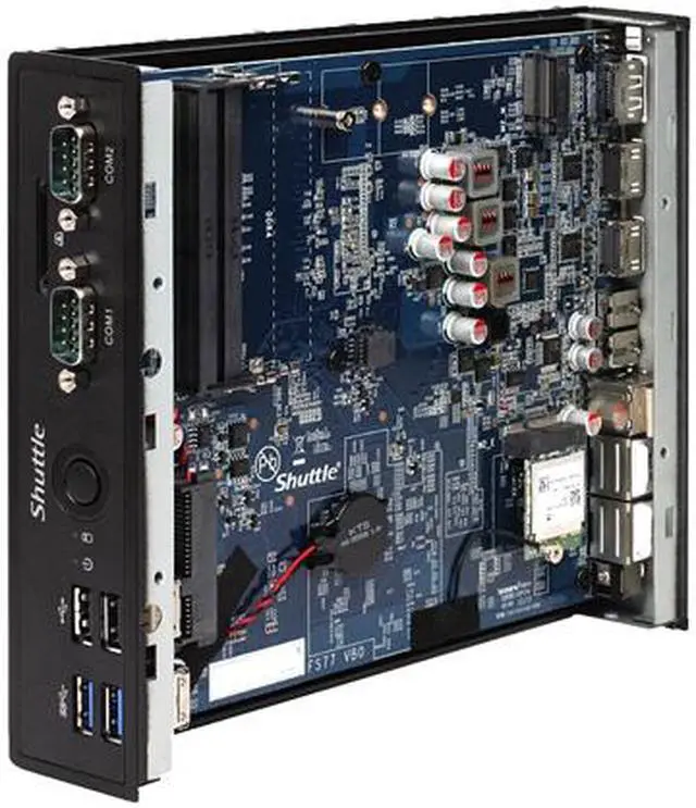 Alt view image 4 of 5 - Shuttle XPC DS77U5 Nettop Computer - Intel Core i5 (7th Gen) i5-7200U 2.50 GHz DDR4 SDRAM - Slim PC - Black