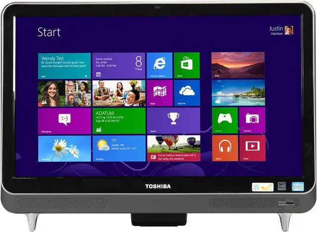 Alt view image 2 of 8 - Toshiba All-in-One PC LX835-D3340 (PQQ18U-00R009) Intel Core i7-3630QM 6GB DDR3 1TB HDD 23" Windows 8