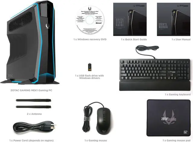 Alt view image 10 of 12 - ZOTAC GAMING MEK1 GAMING PC NVIDIA GeForce GTX 1070 Ti Intel Core i7-7700 (3.60 GHz) 16 GB DDR4 240 GB NVMe SSD 1 TB HDD Windows 10 SPECTRA Lighting Ultra-Slim Design Mini ITX Desktop - G1107TK700B-U