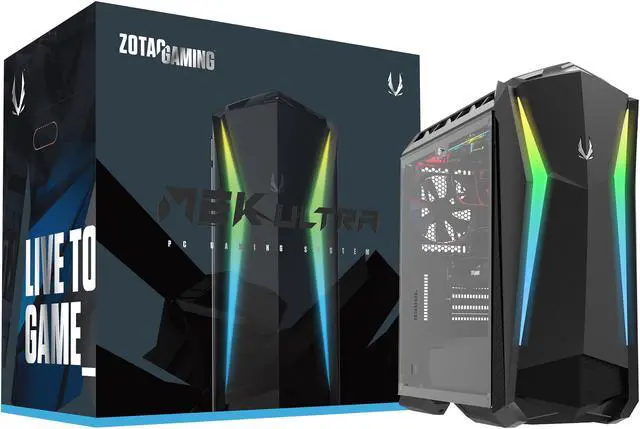Alt view image 11 of 12 - ZOTAC GAMING MEK ULTRA GAMING PC GeForce RTX 2080 8 GB GDDR6, Z370, 6-core Liquid-Cooled Intel Core i7-8700K, 16 GB DDR4,  240 GB NVMe SSD, 2 TB HDD, Windows 10 System - GU2080C701B-U-W2B